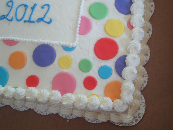 Polka Dot Sheet Cake