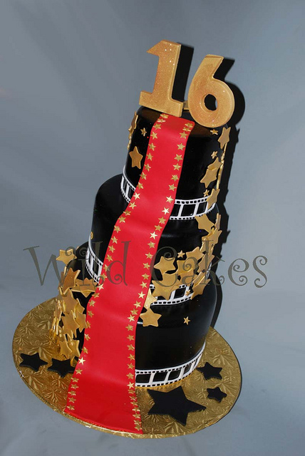 Red Carpet Sweet Sixteen Cakes