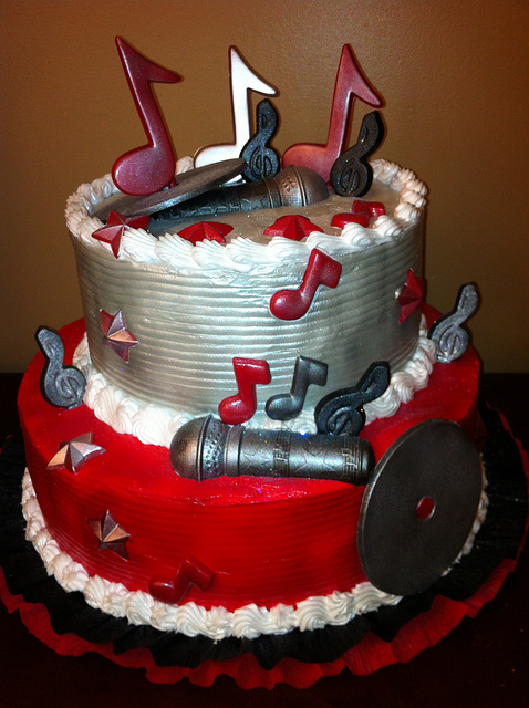 Rock and Roll Themed Birthday Cakes