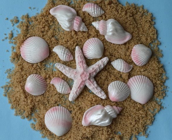 Sea Shell Wedding Cake Edible Decorations