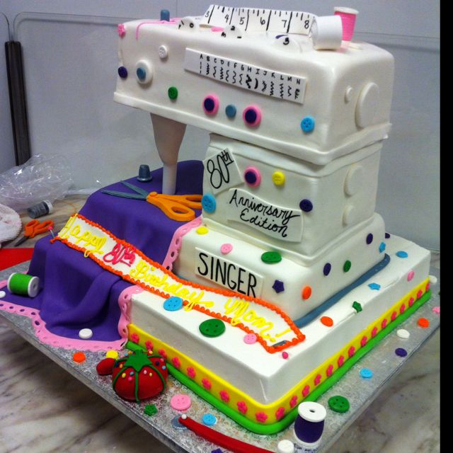 Sewing Machine Cake