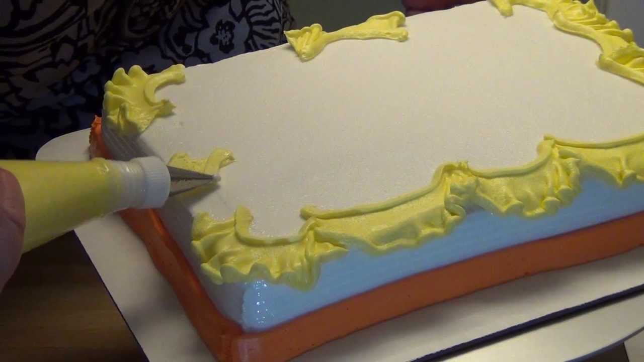 Sheet Cake Decorating Border Ideas