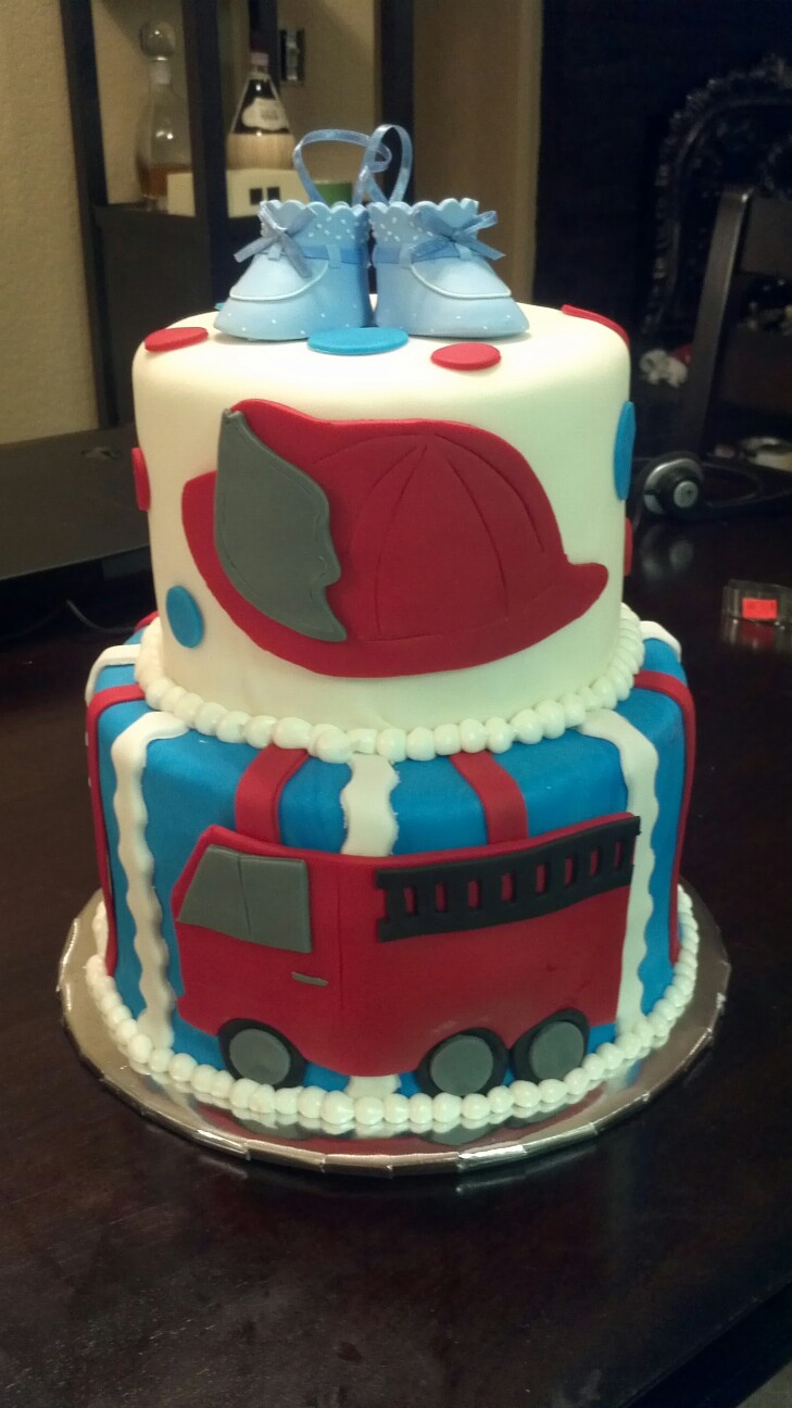 Shower Fire Cake Truck Baby