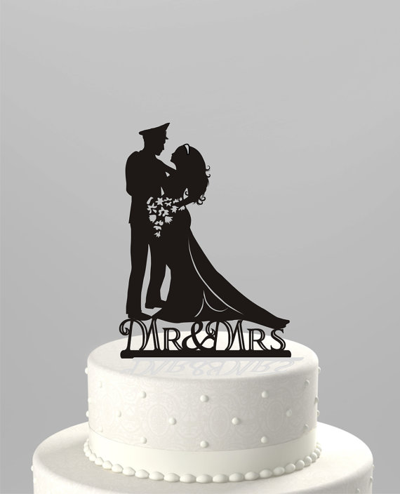 Silhouette Wedding Cake Toppers