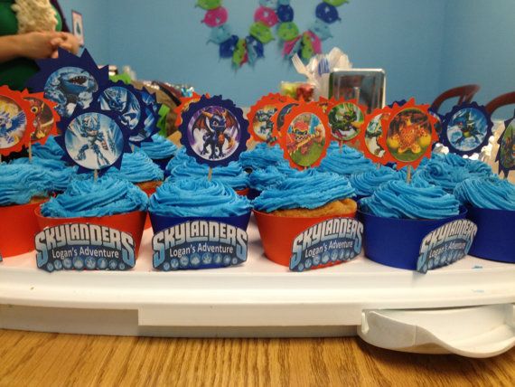 Skylander Birthday Cupcakes