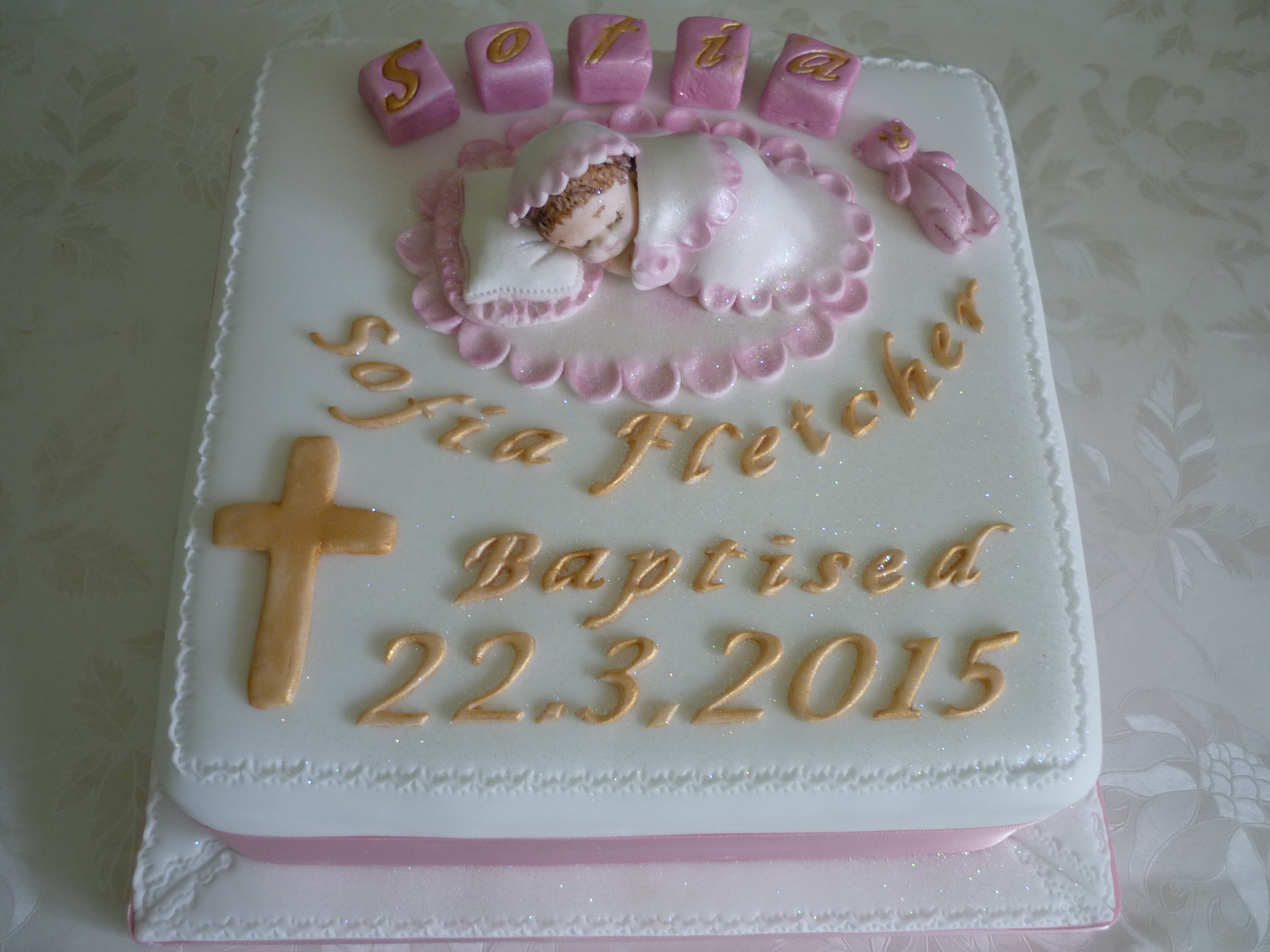 Sofia Baptism Cake