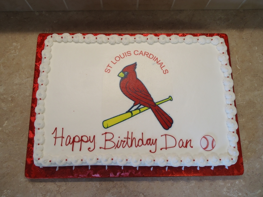 St. Louis Cardinals Happy Birthday Cake