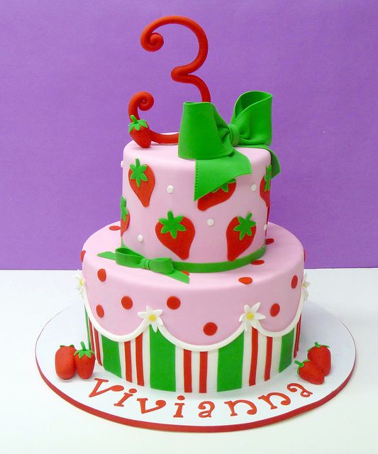 Strawberry Birthday Cake