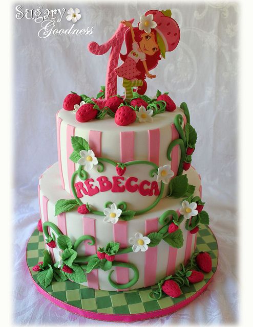 8 Photos of Strawberry Birthday Cakes For Girls