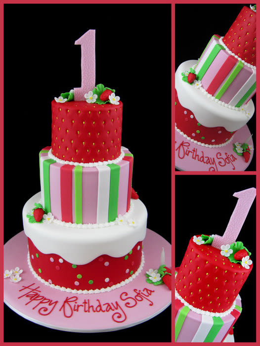 Strawberry Shortcake 1st Birthday Cake