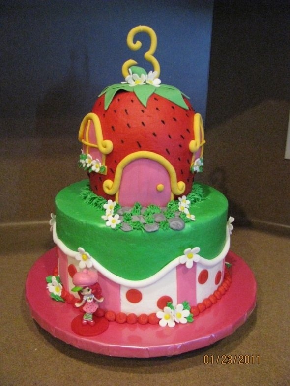 Strawberry Shortcake Birthday Cake