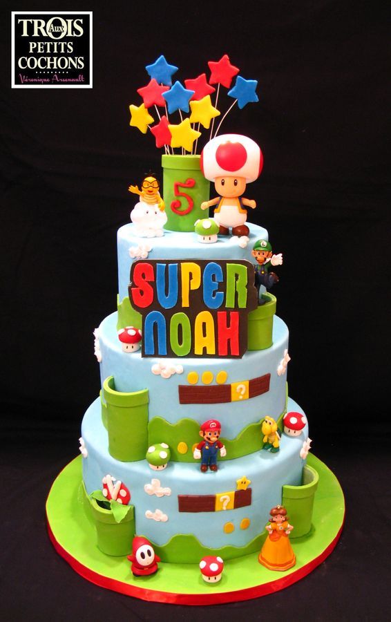 Super Mario Brothers Birthday Cake