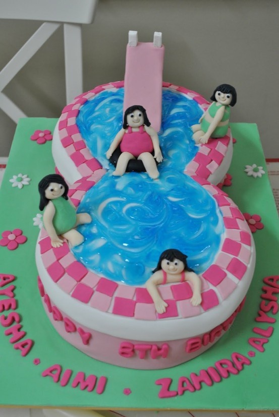 8 Photos of Swim Cakes For Girls Birthday Parties