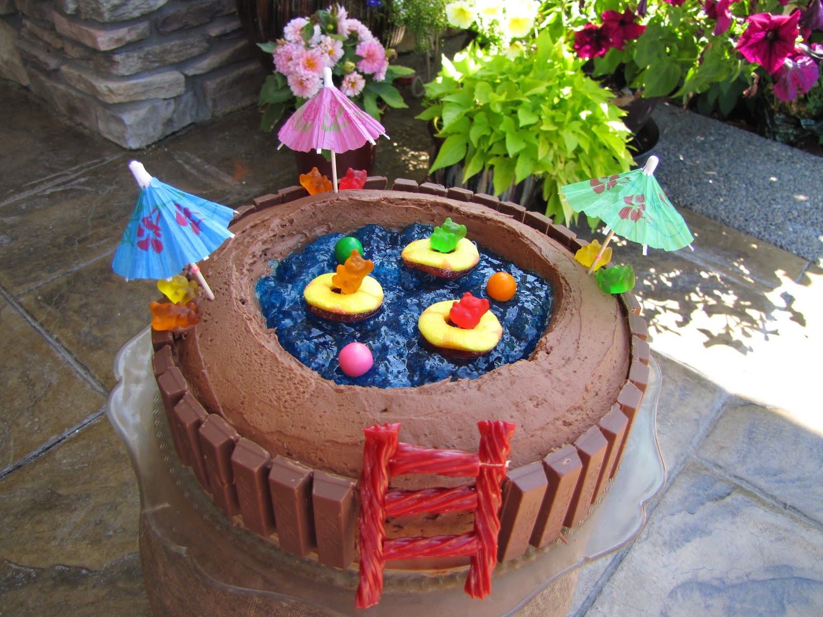 Swimming Pool Party Birthday Cake