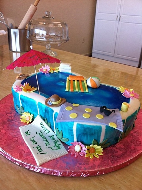 Swimming Pool Party Cake