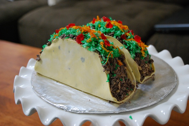 Taco Shaped Birthday Cake