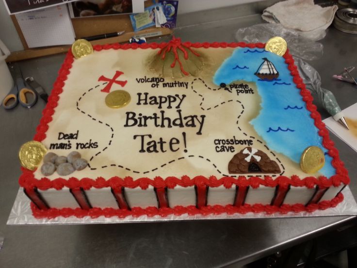 Treasure Map Cake