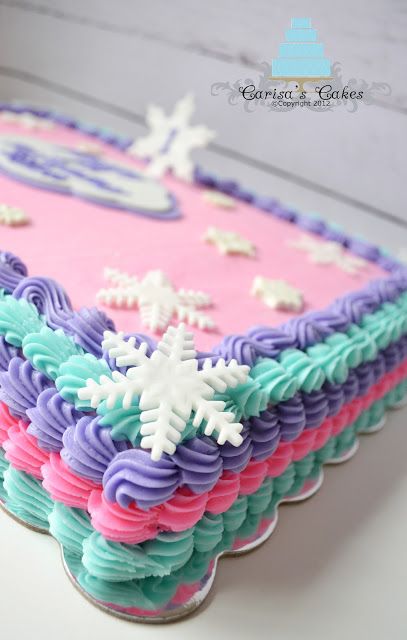 Winter Birthday Sheet Cake