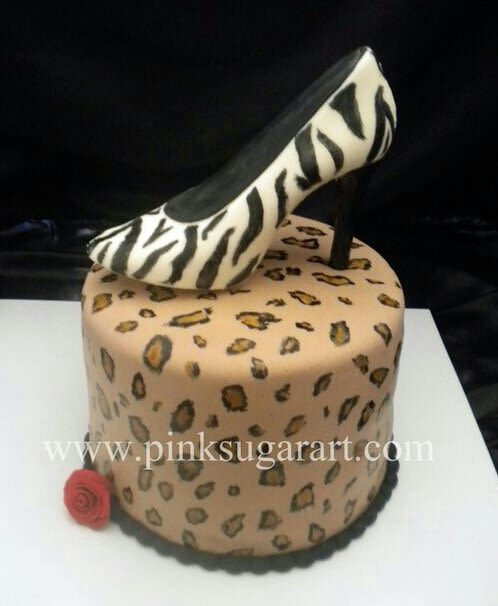 Zebra and Leopard Print Cake