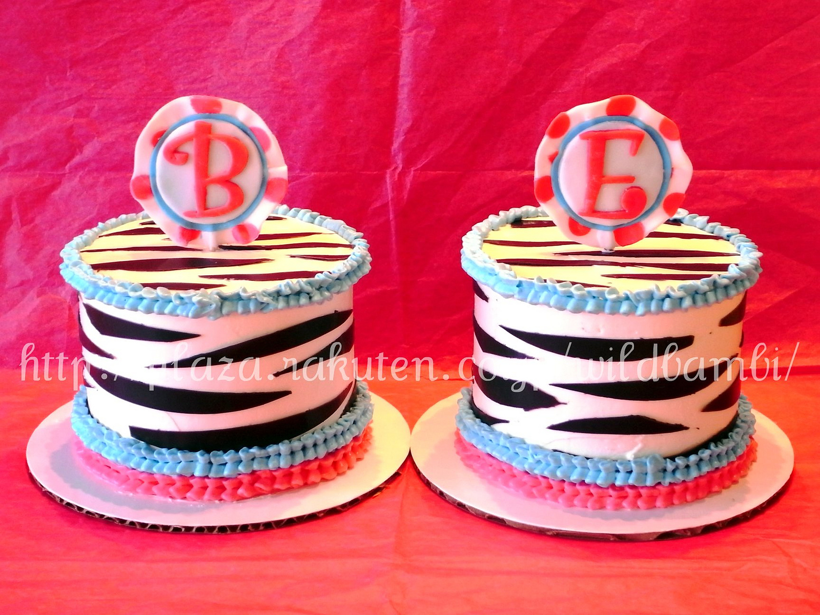 Zebra Print 1st Birthday Cake