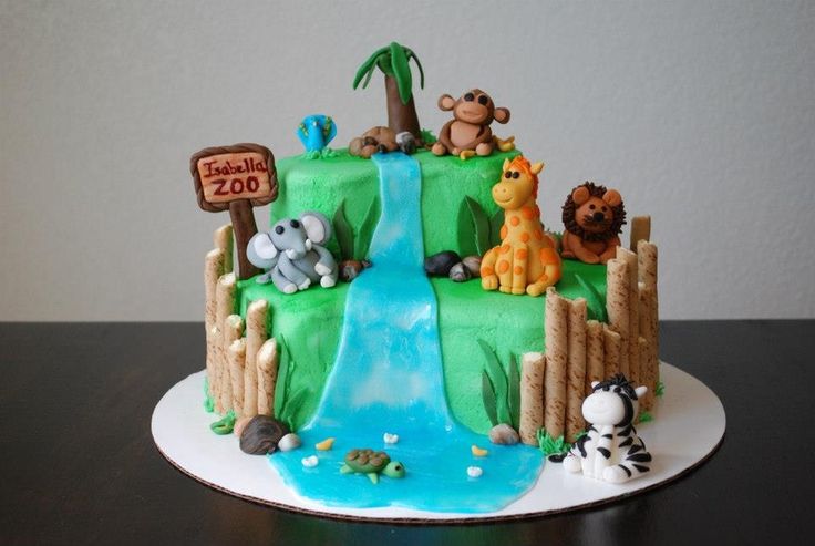 Zoo Birthday Party Cake