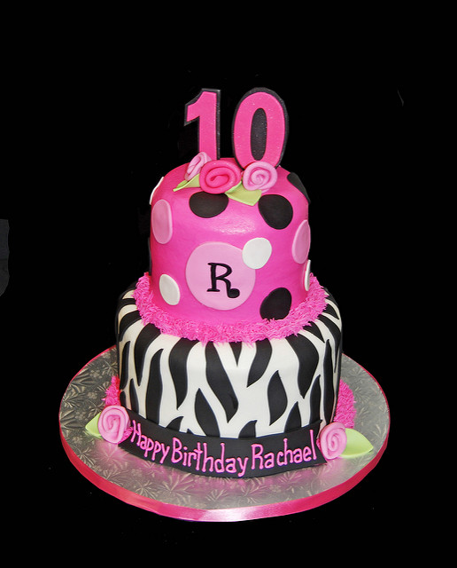 10th Pink Birthday Cake