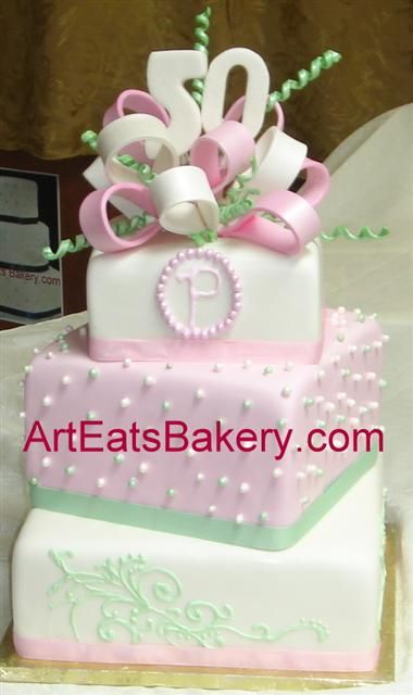 10 Photos of Lady's Birthday Cakes With Monograms