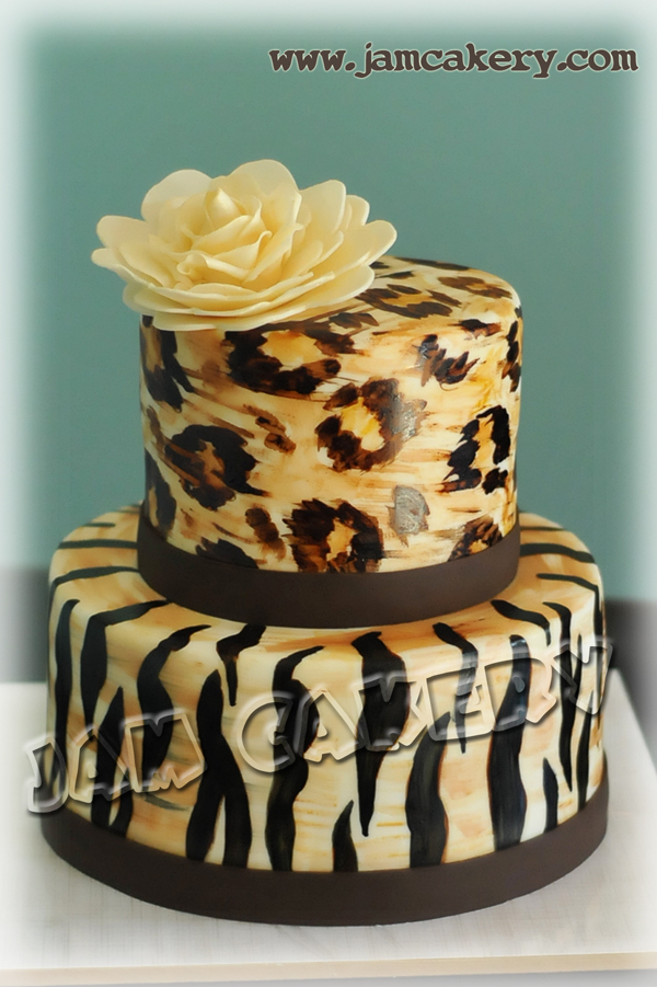 Animal Print Fondant Cake