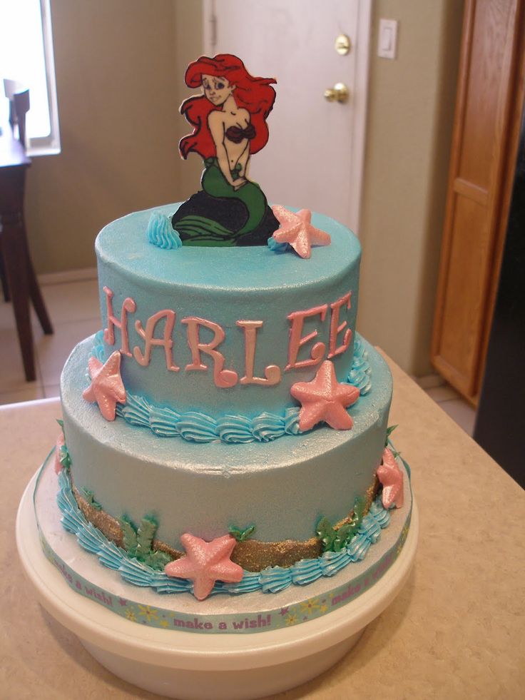 8 Photos of Little Mermaid Daughter Cakes Disney