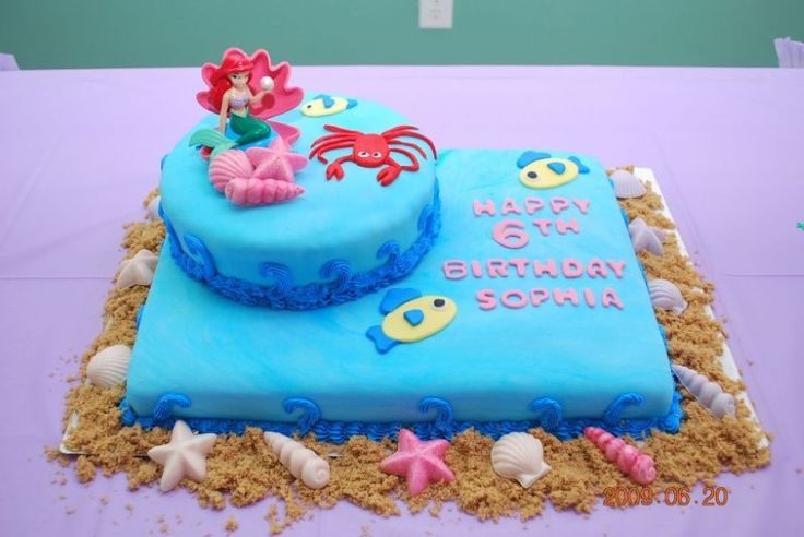 Ariel Little Mermaid Birthday Cake