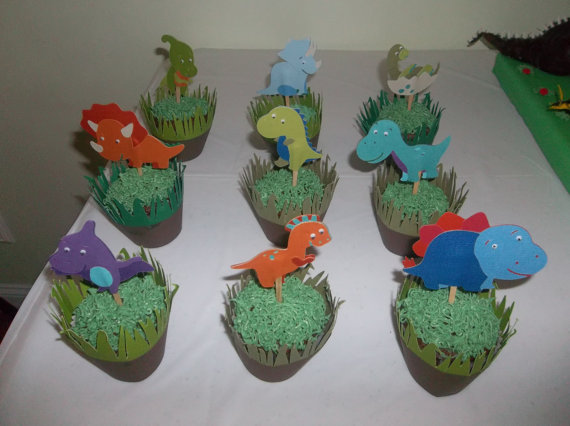 Baby Dinosaur Cupcake Toppers