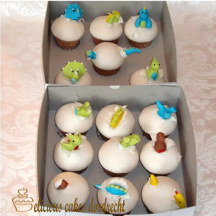 Baby Dinosaur Egg Cupcakes