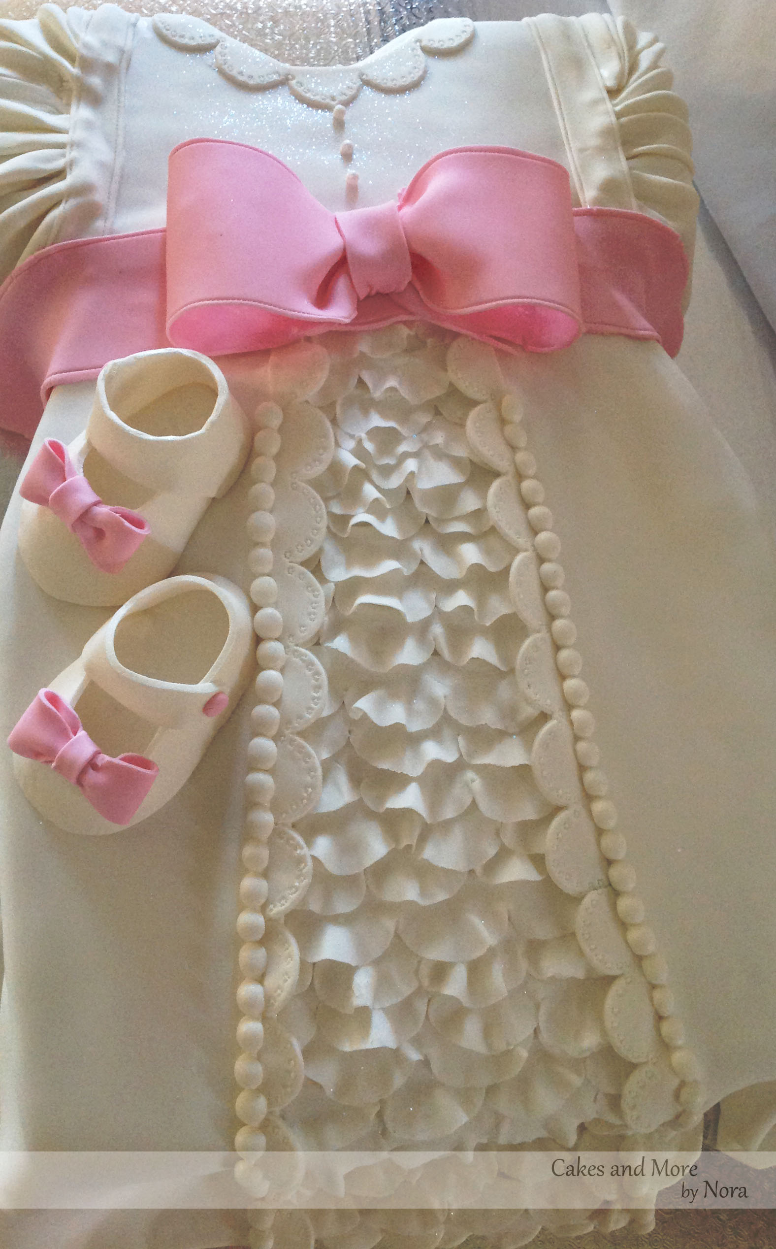 Baby Girl Baptism Cake