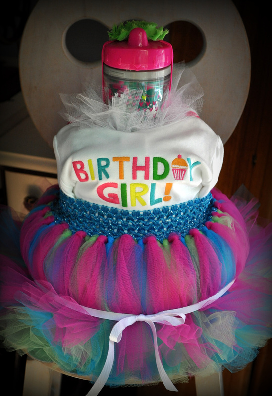 Baby Girls First Birthday Cake