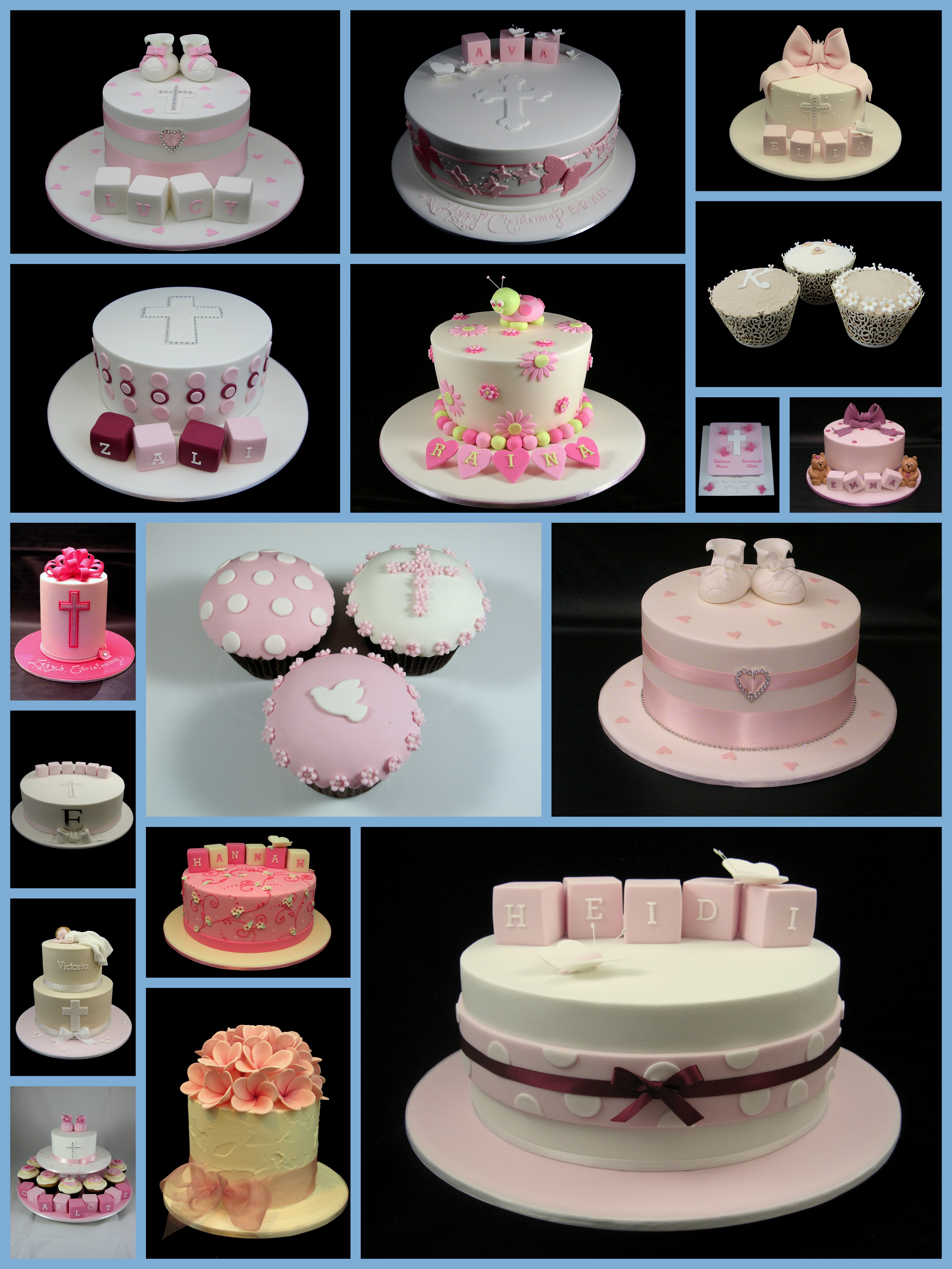 Baptism Cake and Cupcake Ideas for Girls