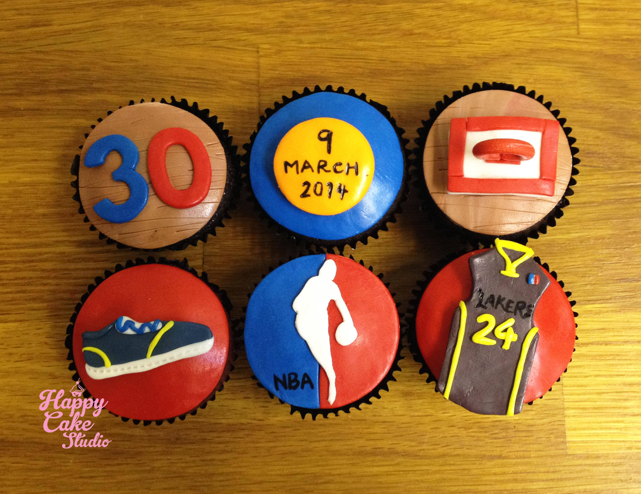 Basketball Cupcake Birthday Cake