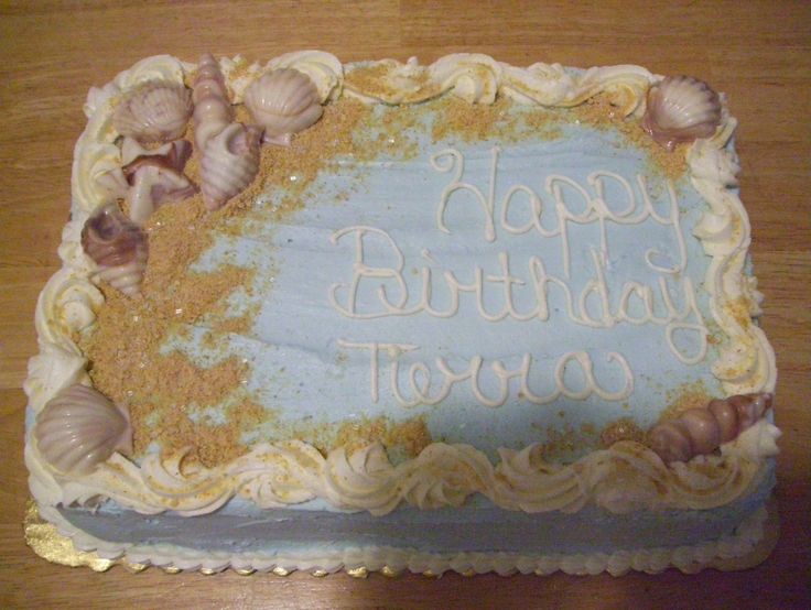 Birthday Cakes Sheet Seashell