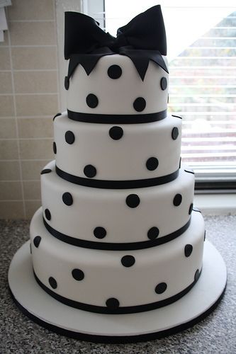 Black and White Polka Dot Cake