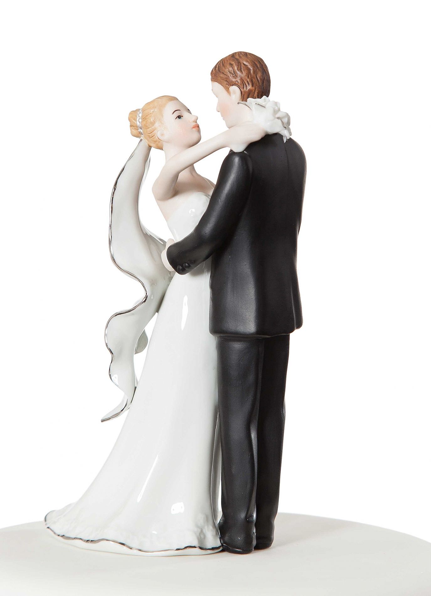 Black Bride and Groom Cake Topper