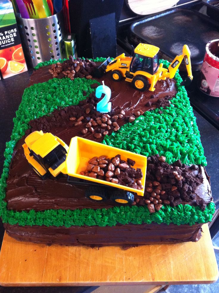 Boys 2nd Birthday Tractor Cake Ideas