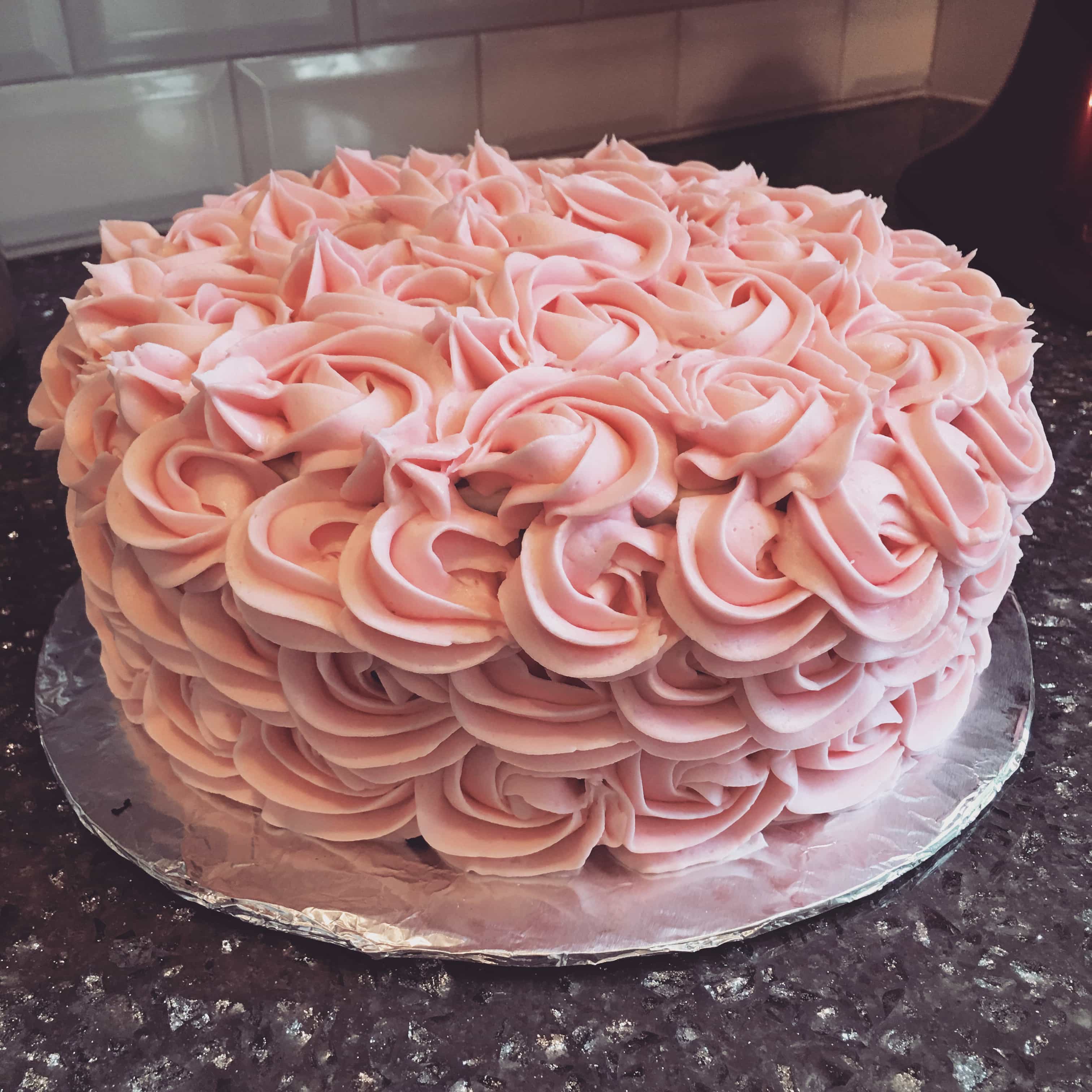 Buttercream Rosette Cake Pink