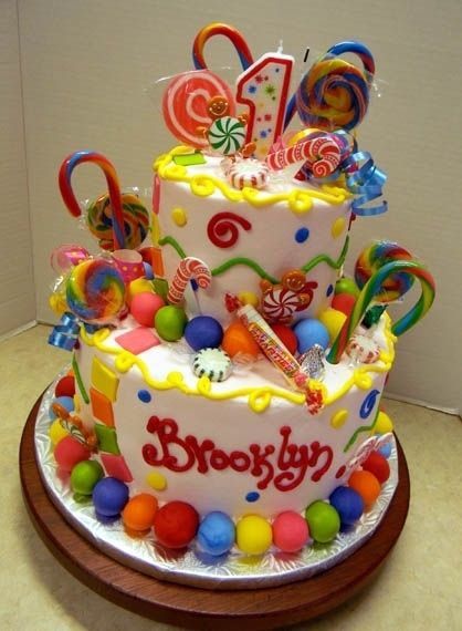 Candy Land Theme Birthday Cake