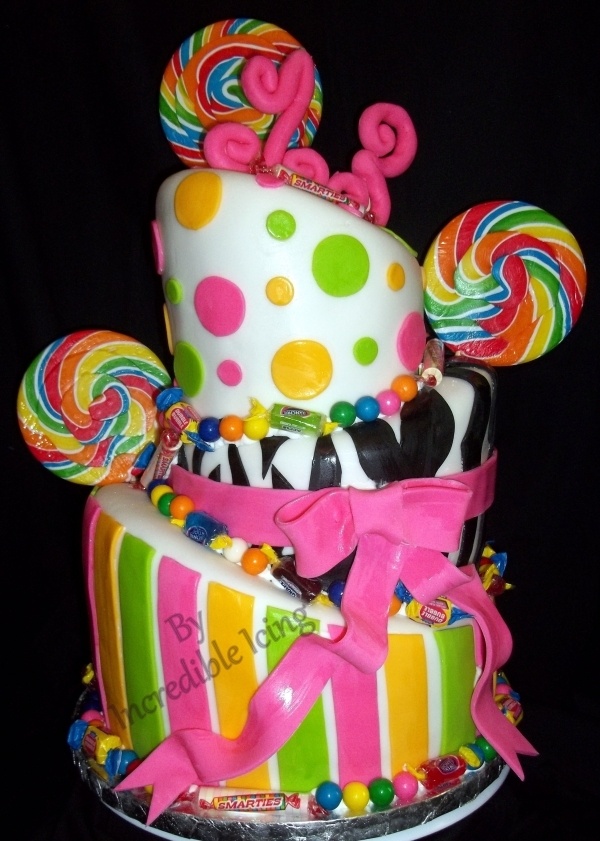 Candy Land Theme Birthday Cake