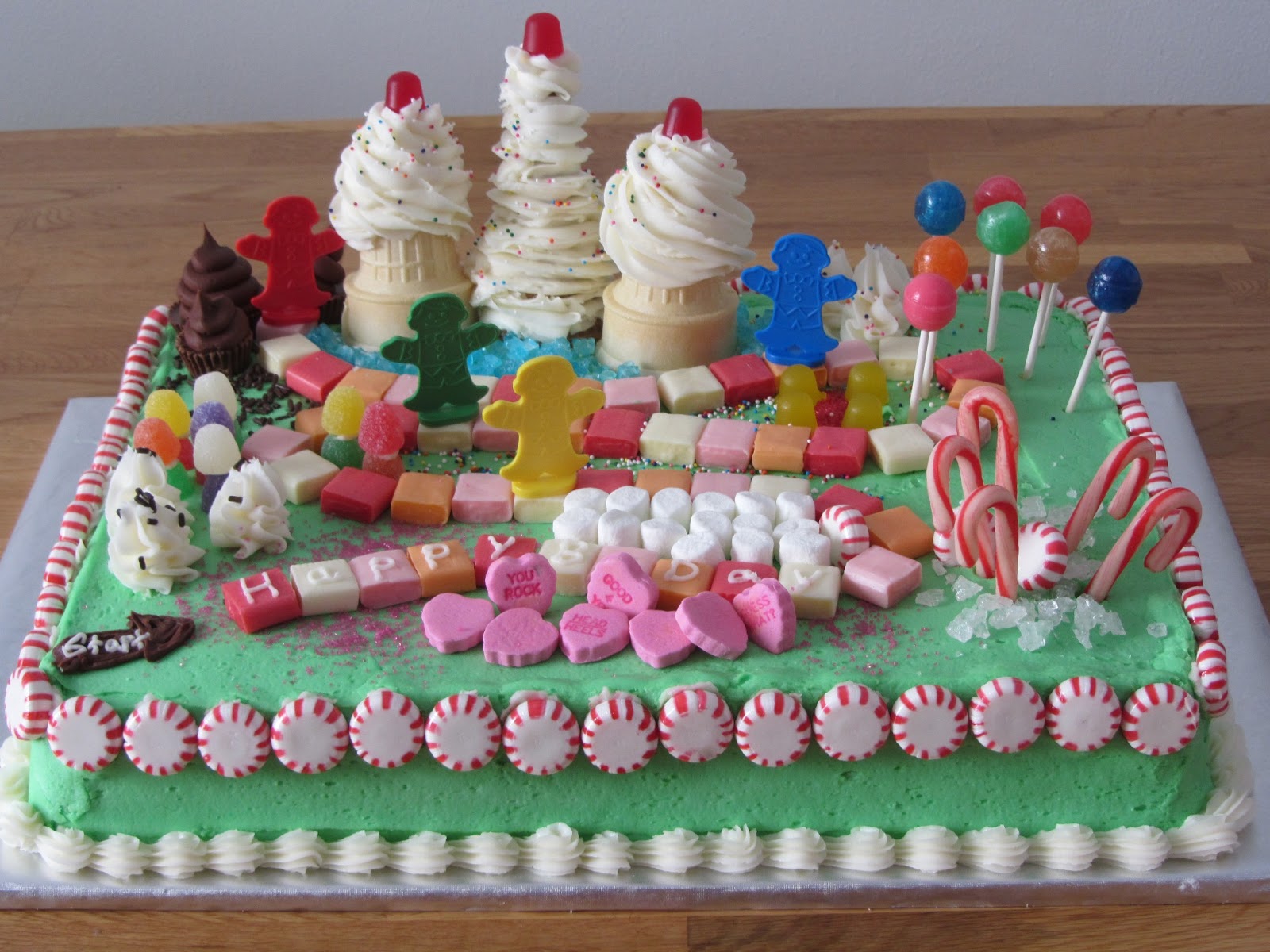 12 Photos of Candy Land Birthday Cupcake Cakes