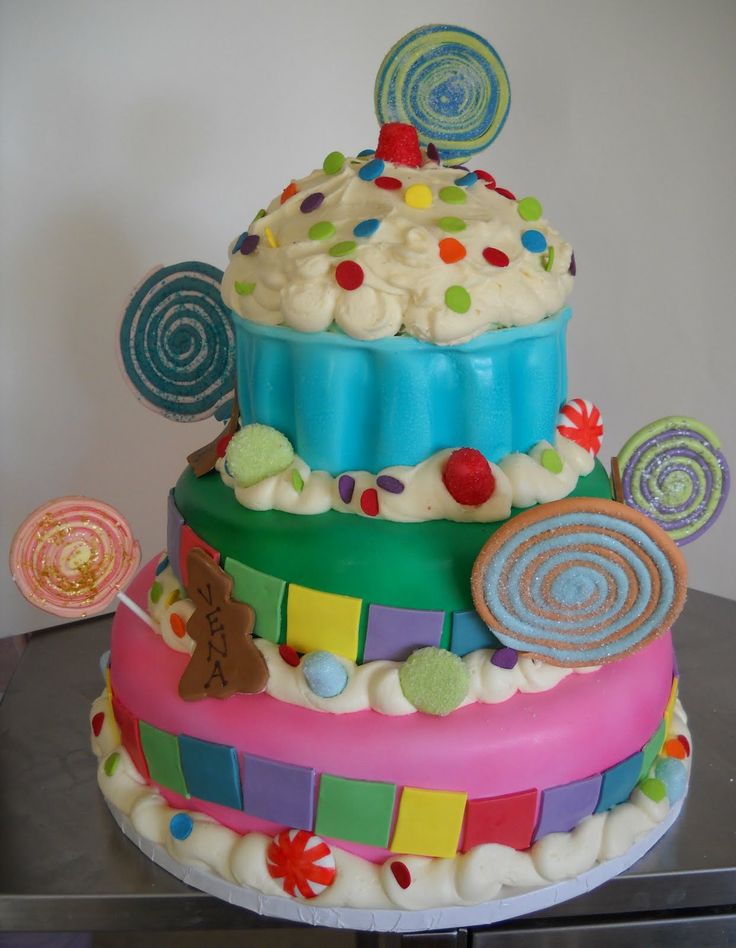 Candyland Theme Birthday Cake Cupcakes