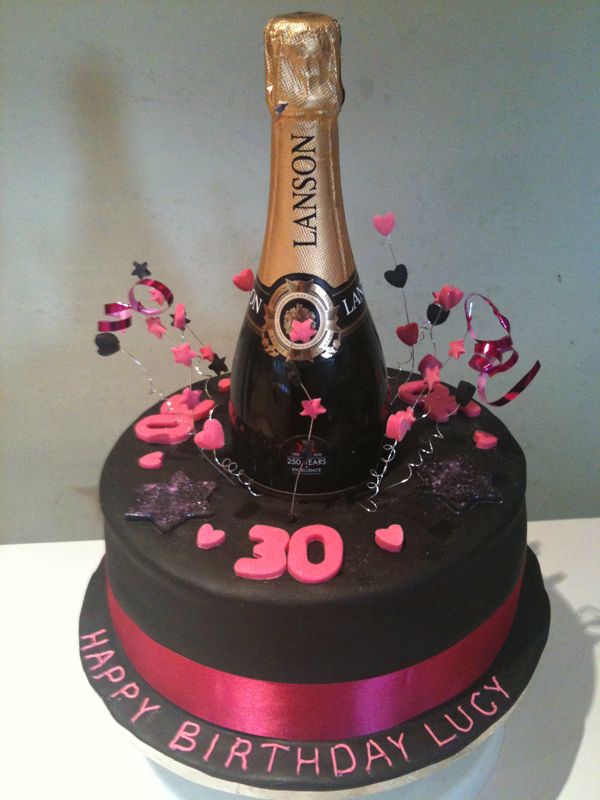 Champagne Birthday Cake