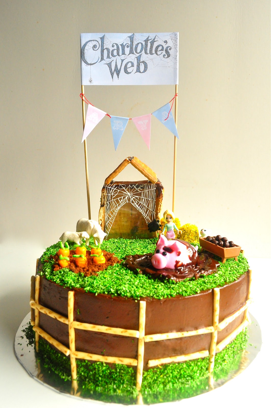 Charlotte's Web Birthday Cake