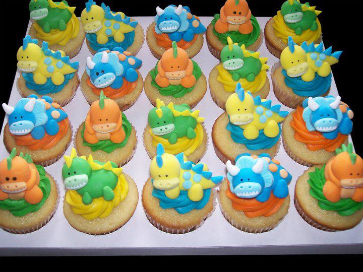 Dinosaur Baby Shower Cupcakes