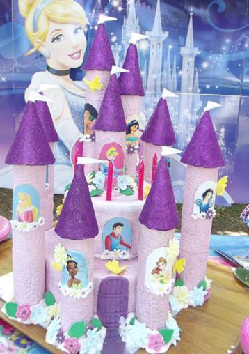 Disney Princess Castle Sheet Cake