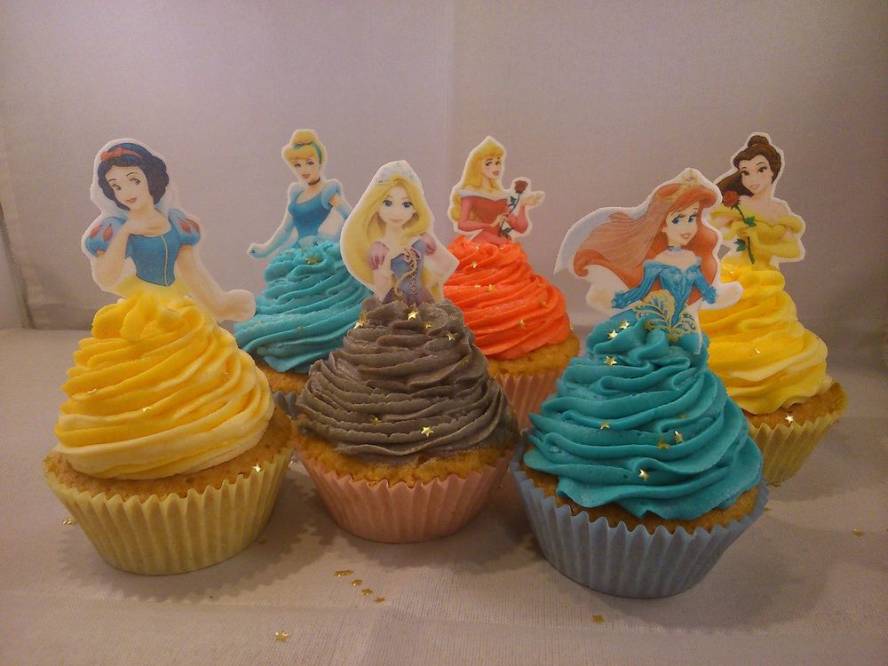 Disney Princess Edible Cupcake Toppers